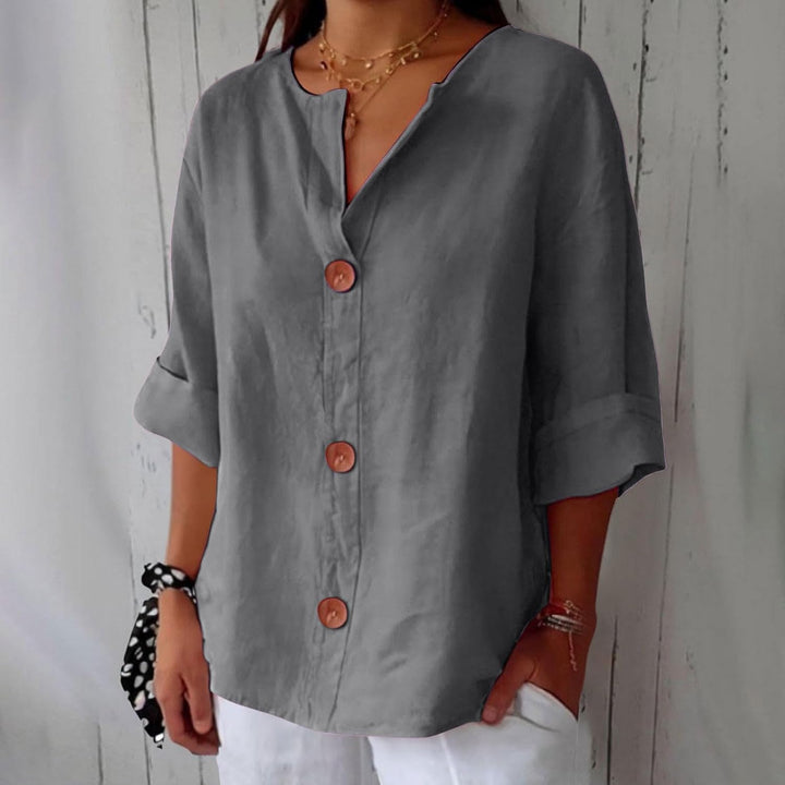 Margot – Linen Button Blouse