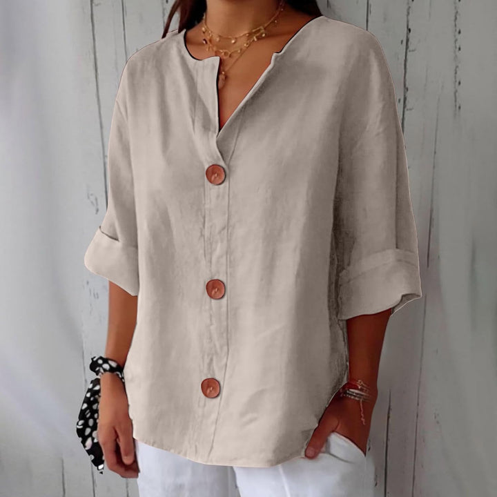 Margot – Linen Button Blouse