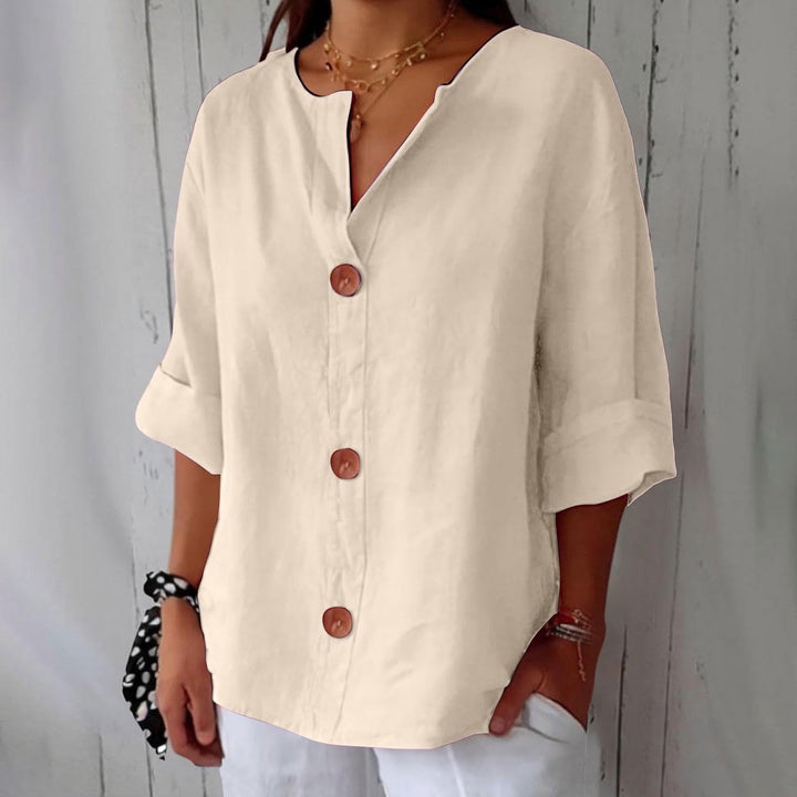 Margot – Linen Button Blouse