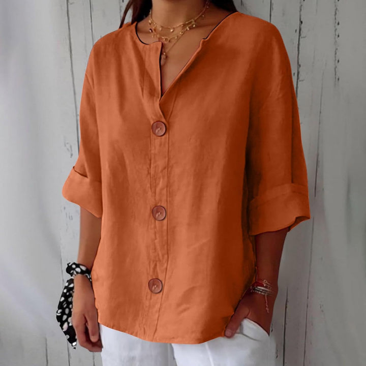 Margot – Linen Button Blouse