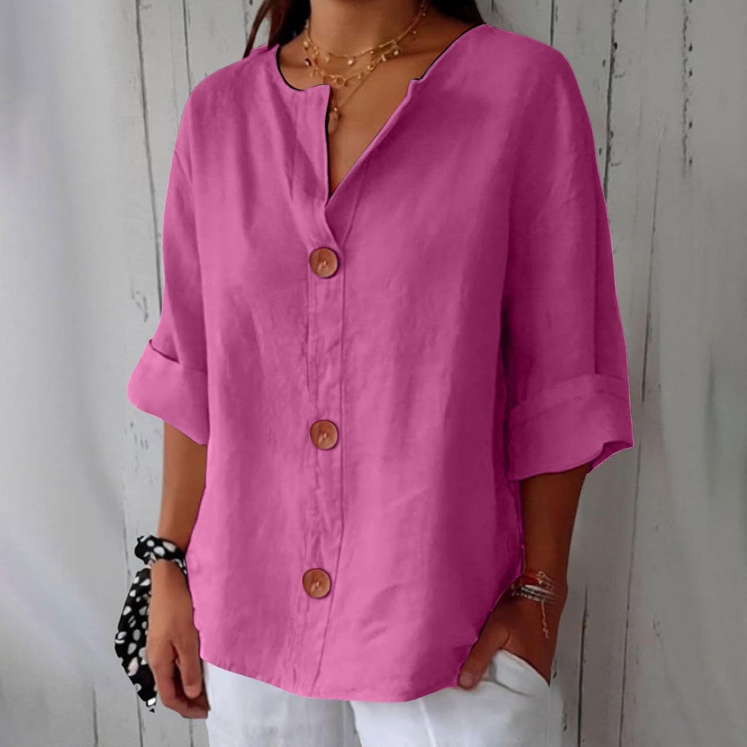 Margot – Linen Button Blouse