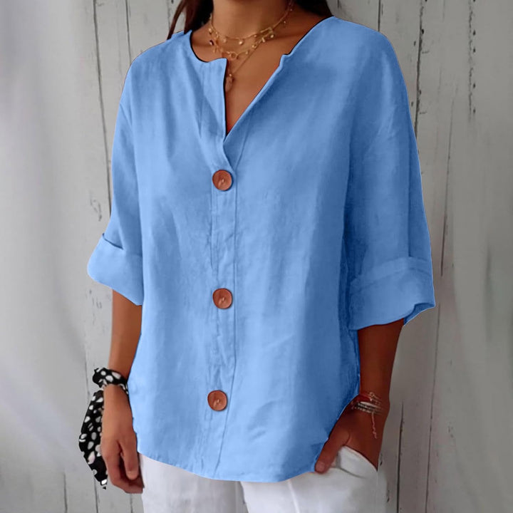 Margot – Linen Button Blouse