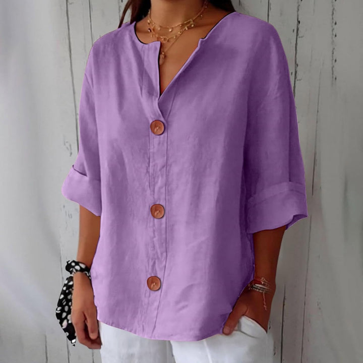 Margot – Linen Button Blouse